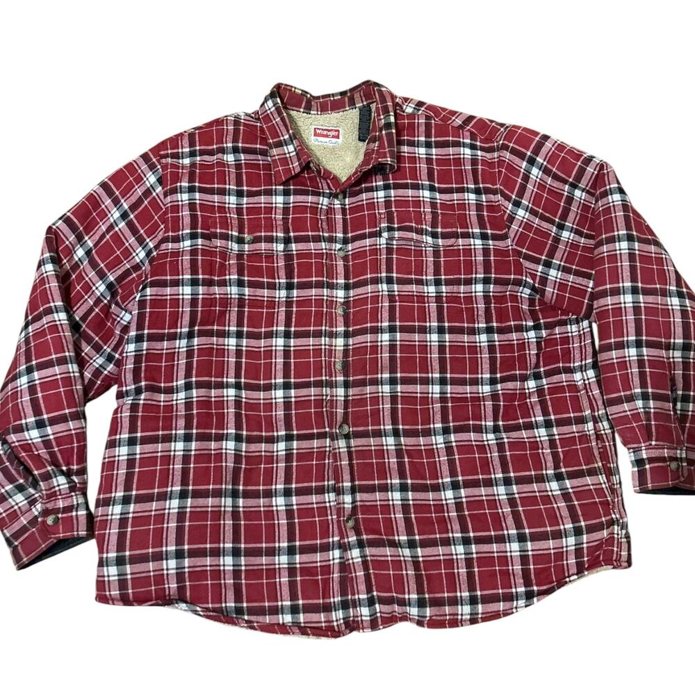 Wrangler | Men's Sherpa Lined Flannel Jacket Size 3X